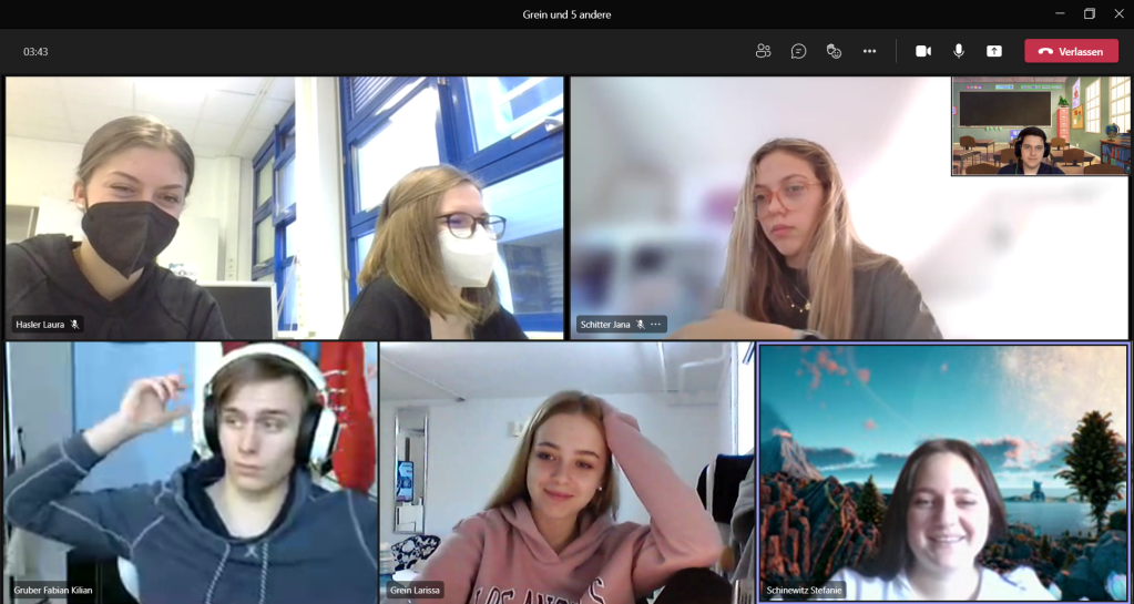 Schüler*innen der 4HLT beim Arbeiten am Schlaining/Bad Tatzmannsdorf-Projekt